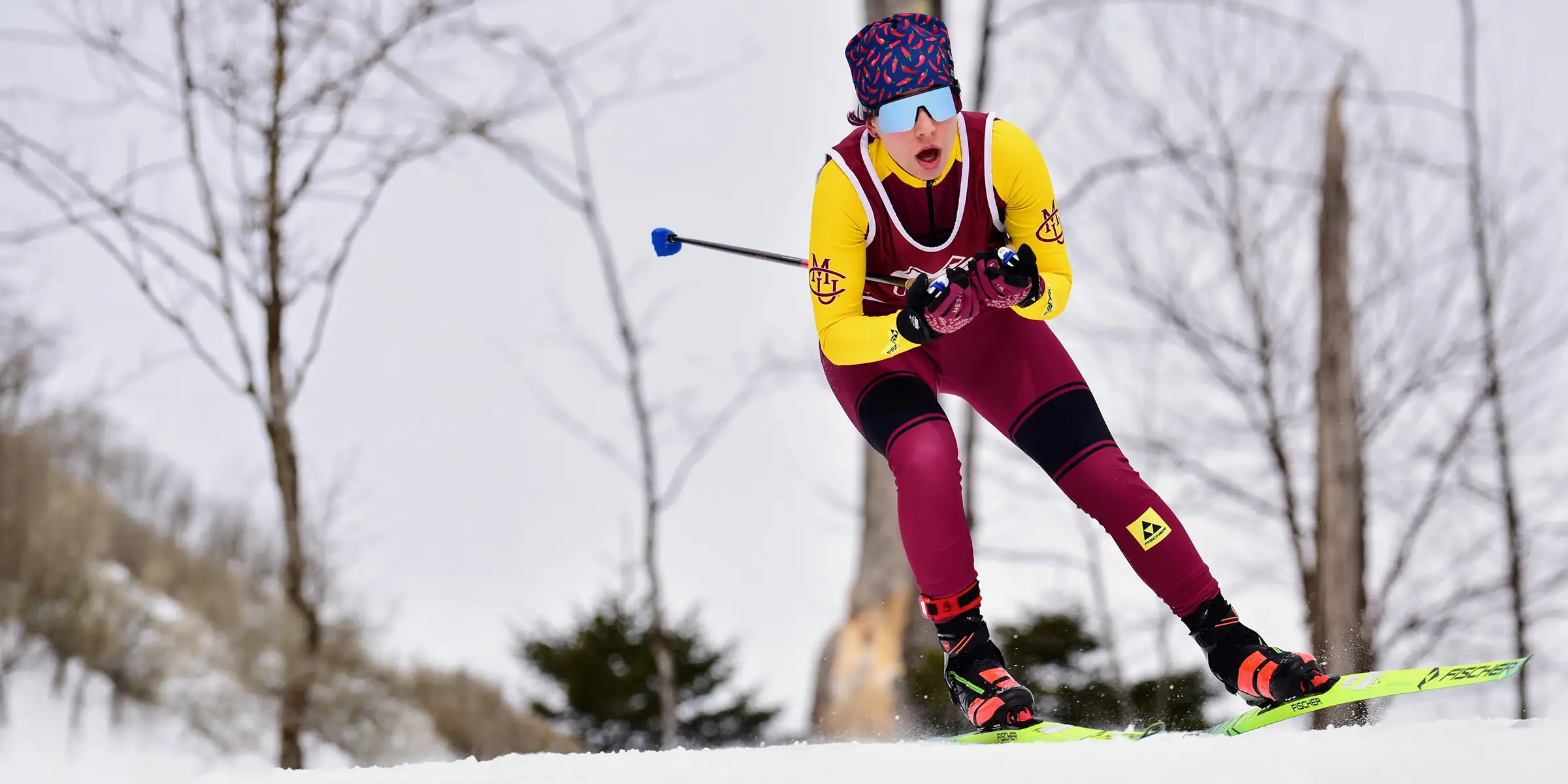 CMU cross country skier racing in skate technique