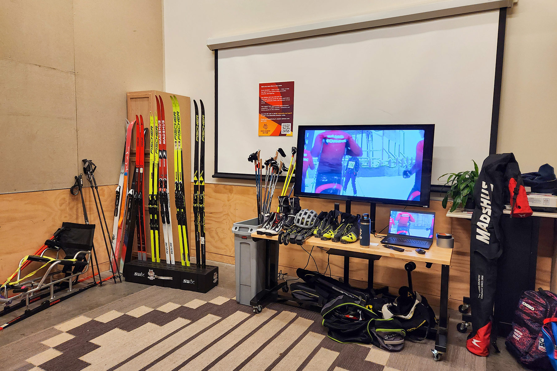 Cross Country Ski Gear Clinic Setup at REI Grand Junction