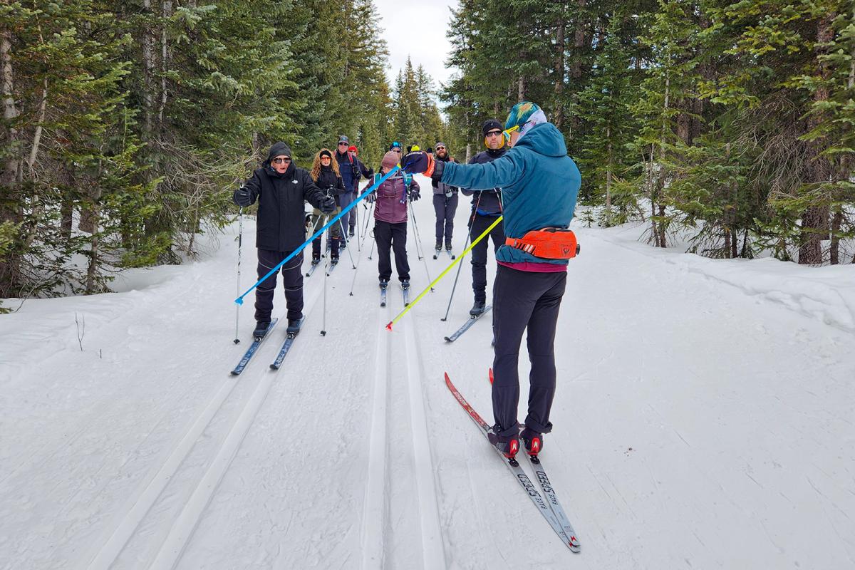 Teaching skiing the veterans with the Grand Junciton VA on Grand Mesa