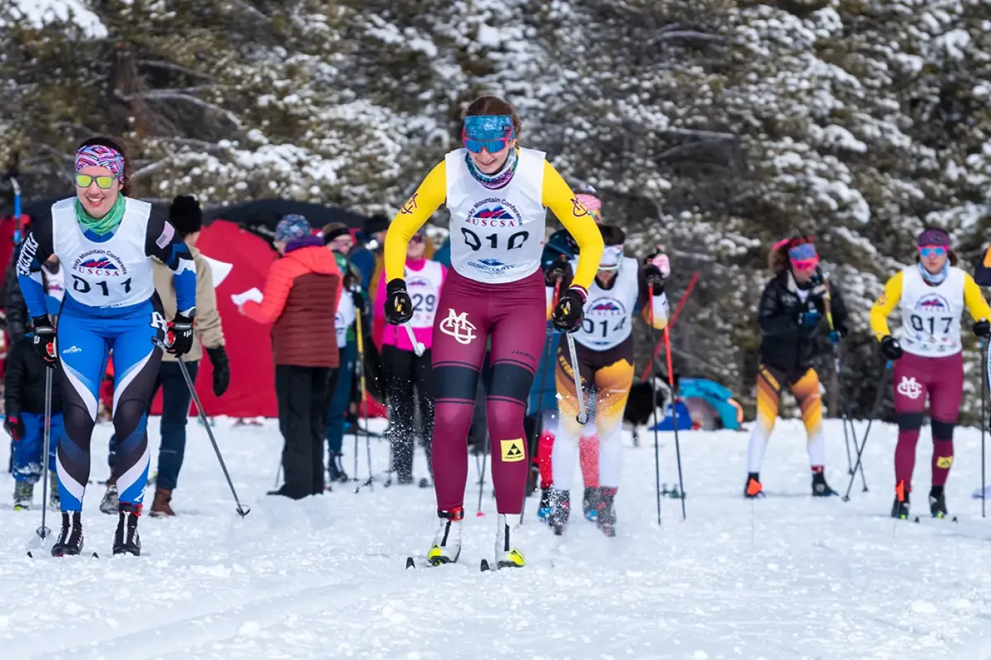 CMU athlete at the classic sprint ski race